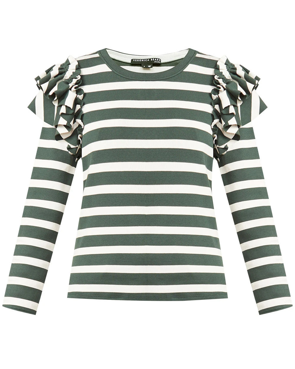 Forest and Ivory Stripe Segrist Top