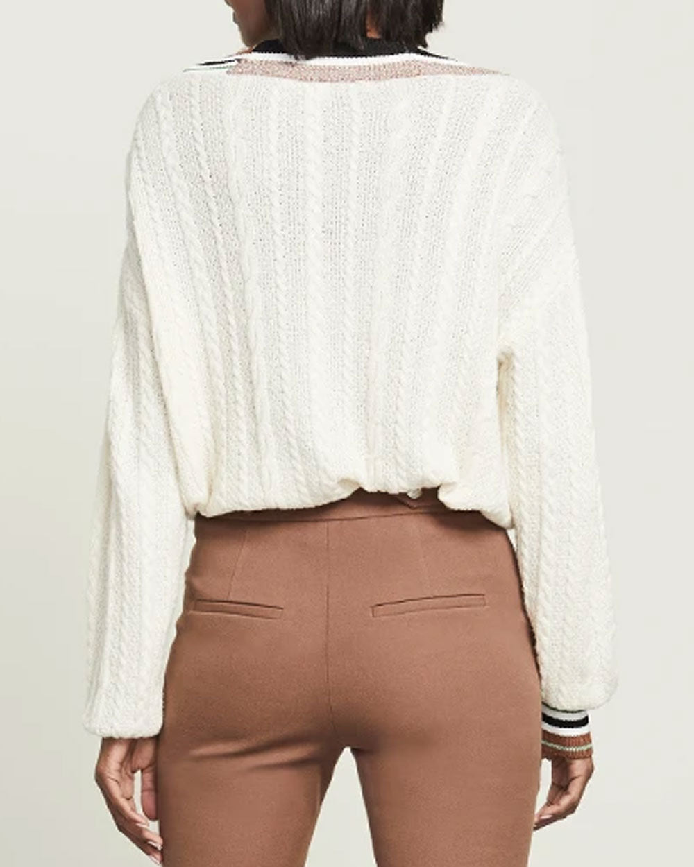 Ivory Cable Knit Rory Pullover
