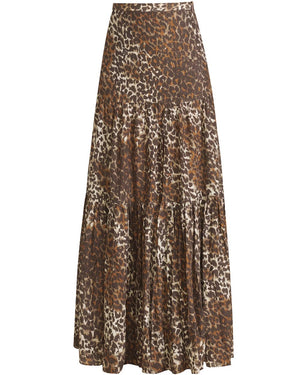 Leopard Serence Cover Up Maxi Skirt