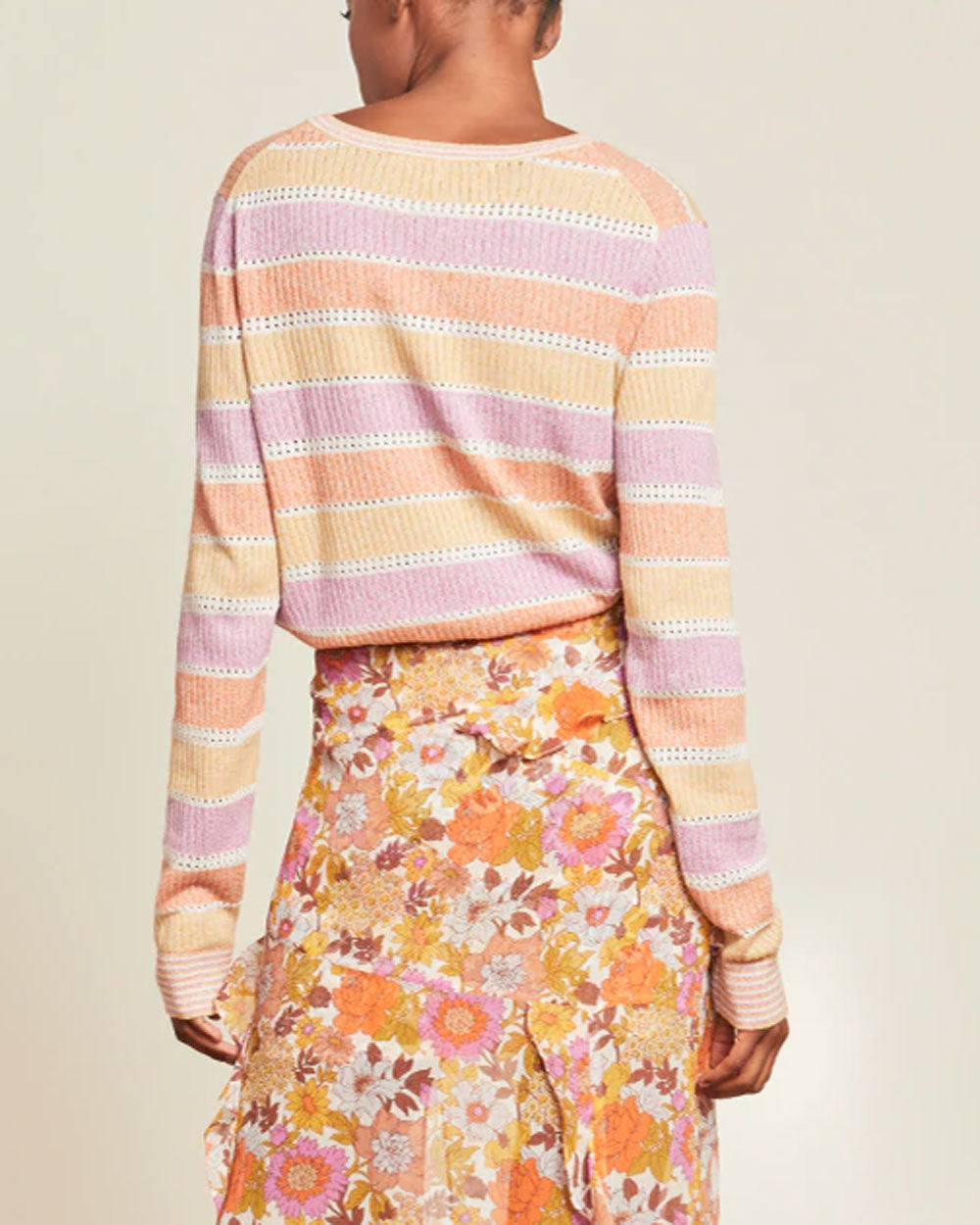 Multi Stripe Raimi Crewneck Sweater