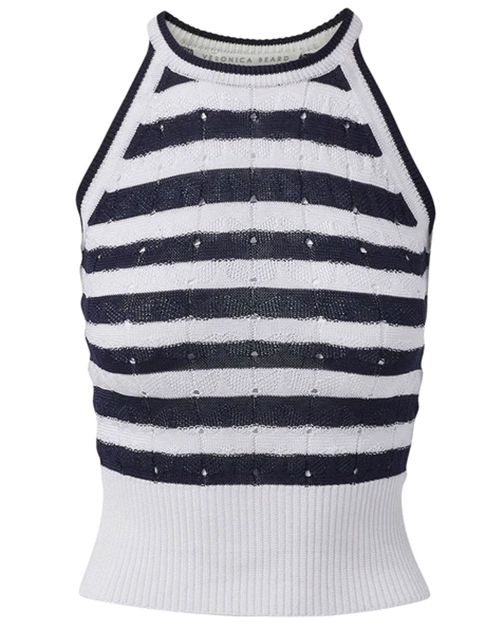 Navy and White Dera Knit Top