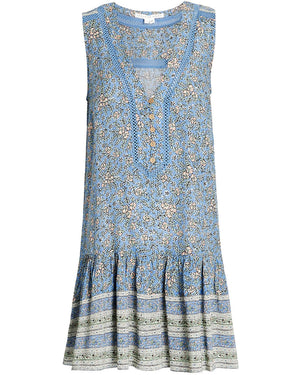 Nottingham Blue Floral Print Leanna Mini Dress
