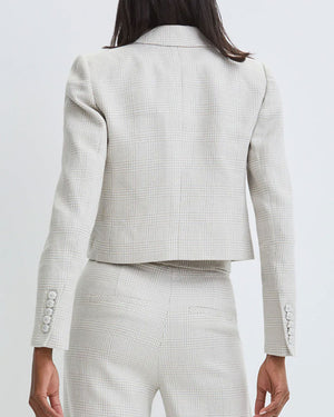 Oatmeal Check Cropped Nevis Jacket