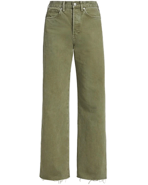 Taylor High Rise Wide Leg Jean in Clover Green