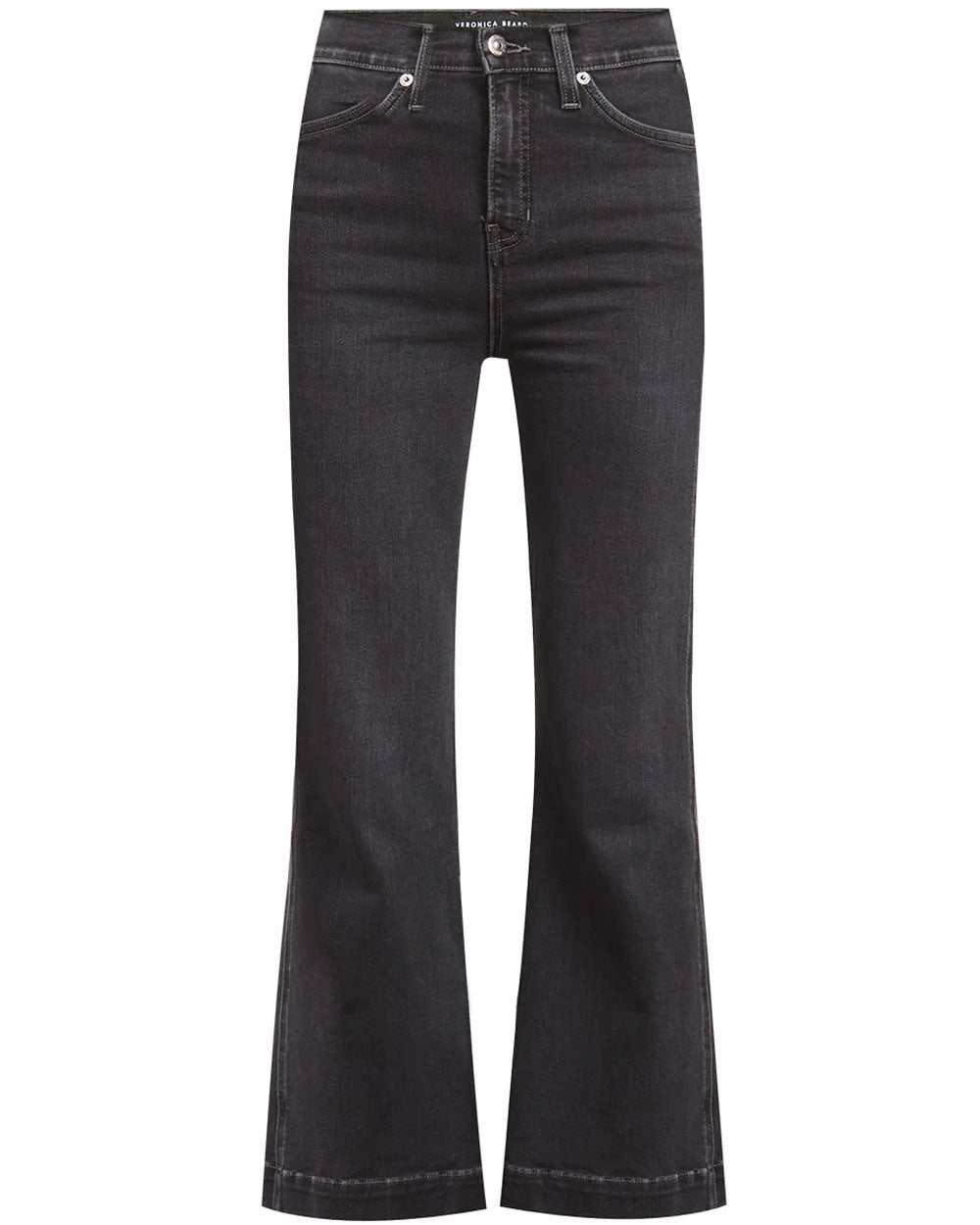 Washed Onyx Carson High Rise Flare Jeans