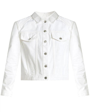 White Dottie Denim Jacket