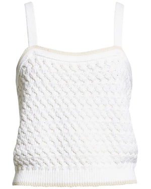 White Stone Crochet Imelda Tank