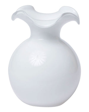 Small Fluted Vase in White
