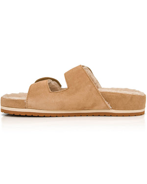 Glyn Suede Leather Sandal in Dunes