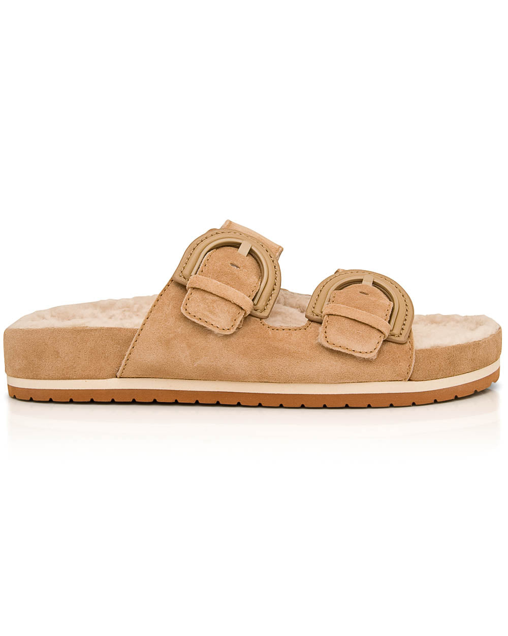 Glyn Suede Leather Sandal in Dunes