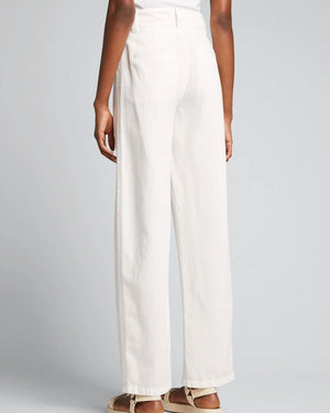Off White Washed Casual Pant