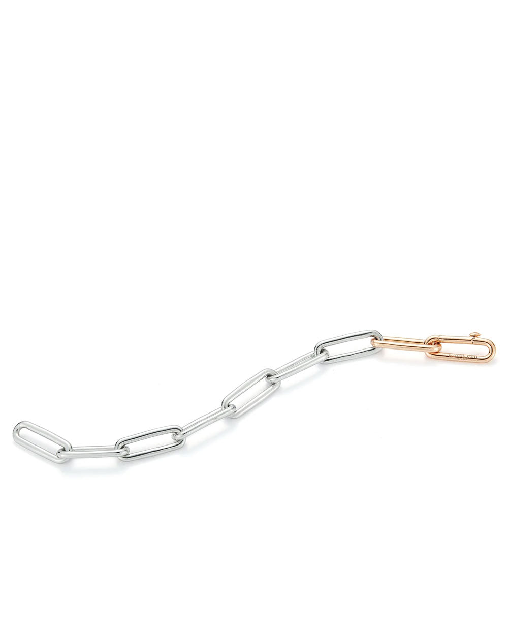Saxon Elongated Sterling Silver Chain Link Bracelet