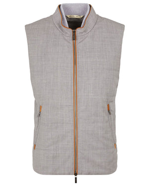 Wool Vest in Light Grey