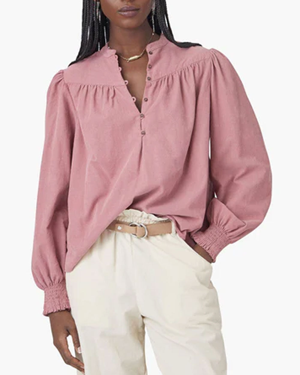Rose Corduroy Emilia Shirt