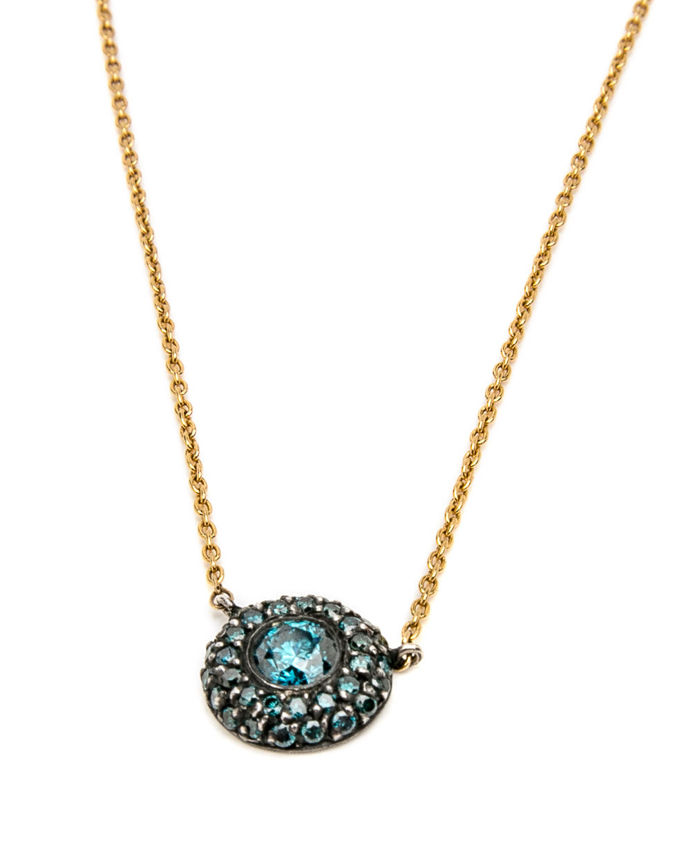 Clara Blue Diamond Pendant Necklace