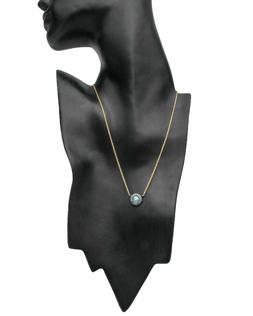 Clara Blue Diamond Pendant Necklace