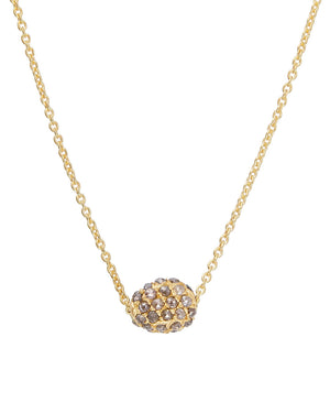 Cognac Diamond Single Bead Helen Necklace