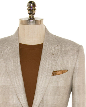 Beige Windowpane Sportcoat