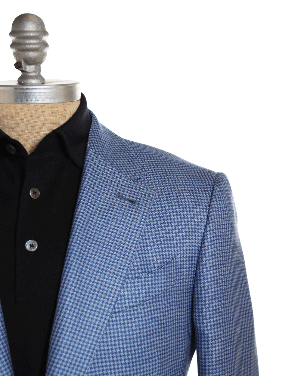 Blue Tonal Houndstooth Sportcoat