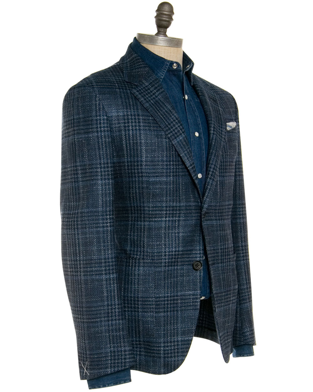 Blue and Navy Windowpane Sportcoat