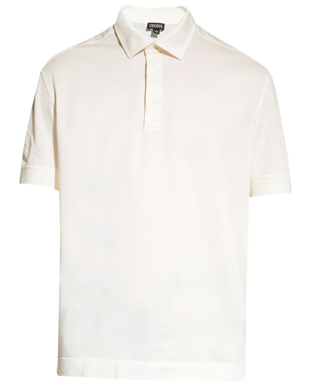 Off White Micro Pique Polo Shirt