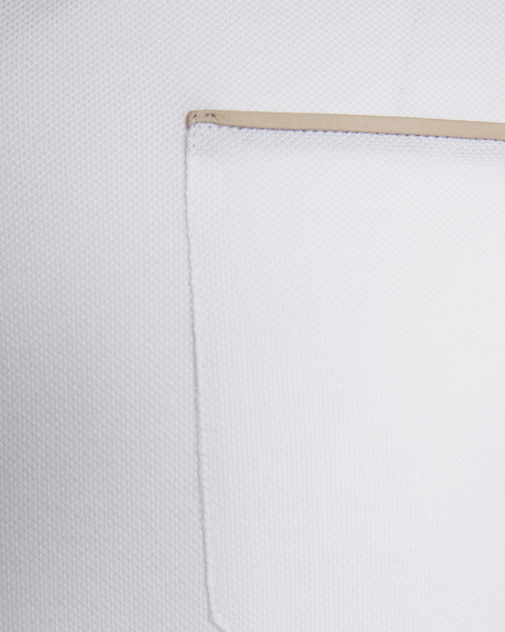 White Cotton Short Sleeve Polo