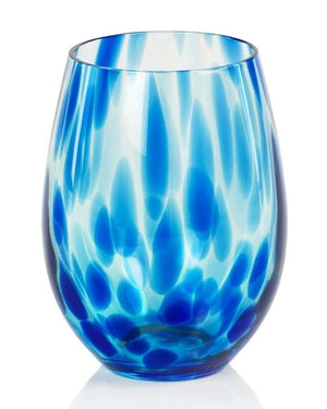 Blue Turquoise Stemless All-Purpose Glass