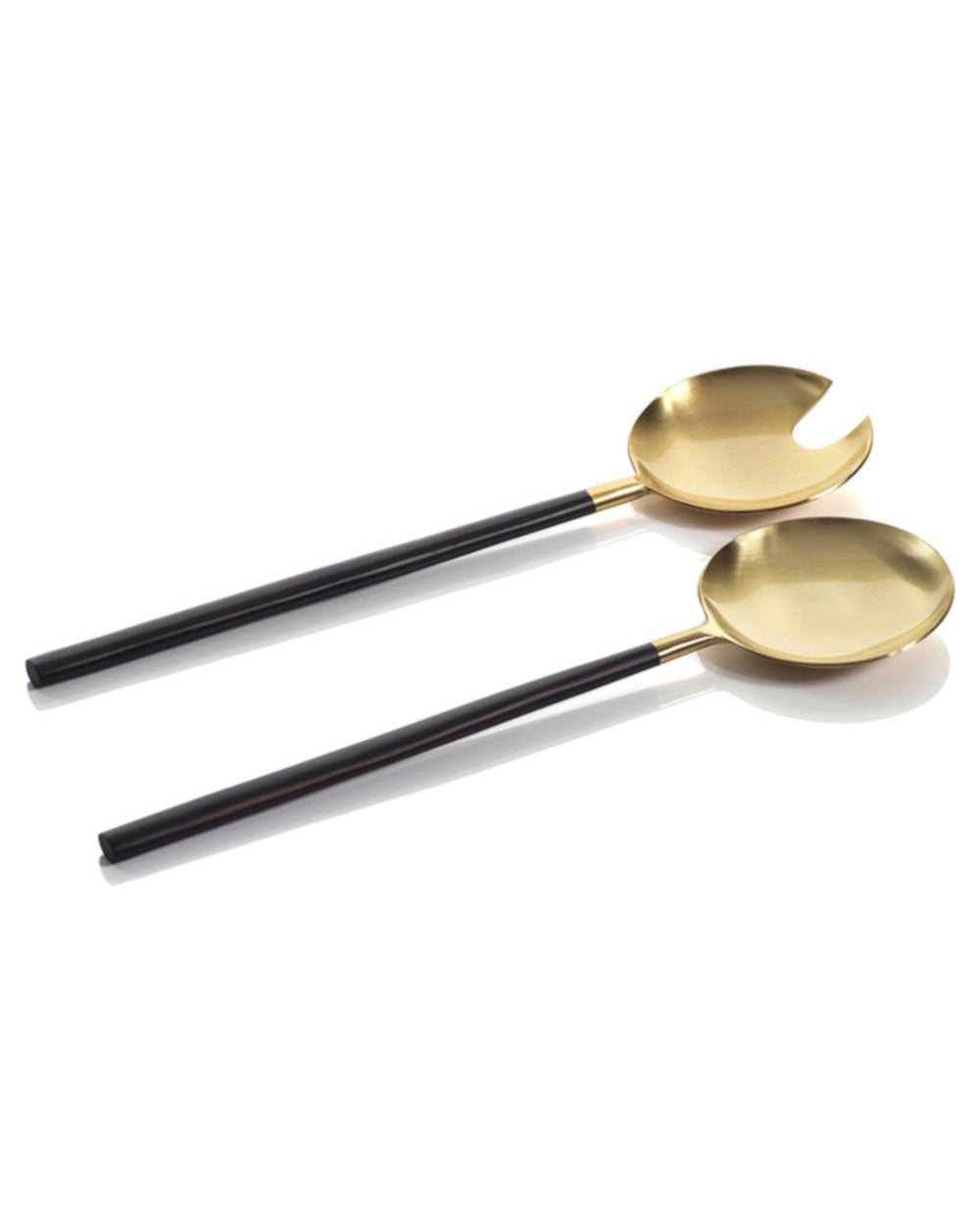 Maxfield Server Set in Black and Matte Gold
