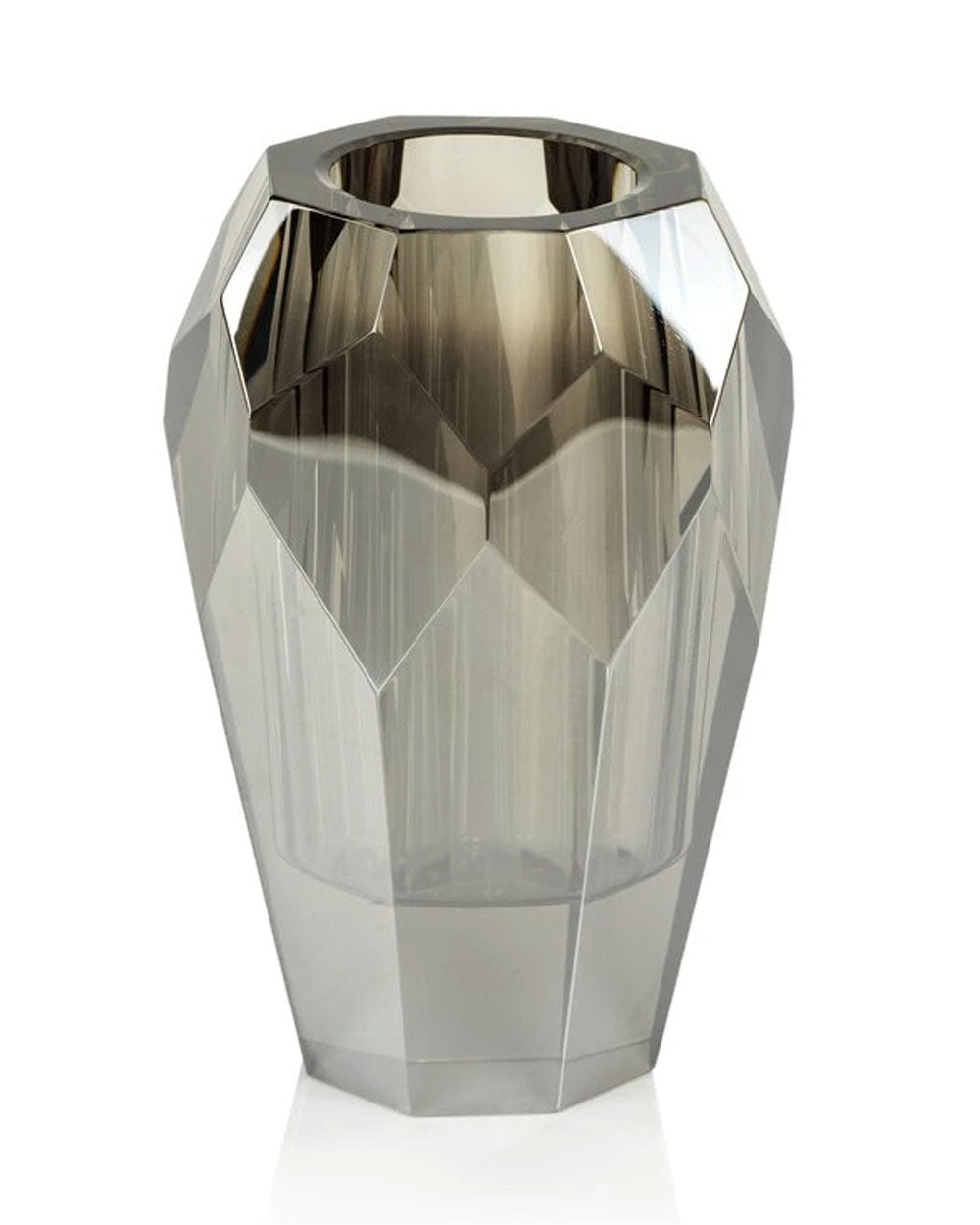 Zodax Smoke Venzia Cut Crystal Vase – Stanley Korshak