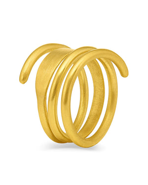 Yellow Gold Tides Band Wrap Ring