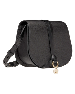 Alphabet Mini Saddle Bag in Black
