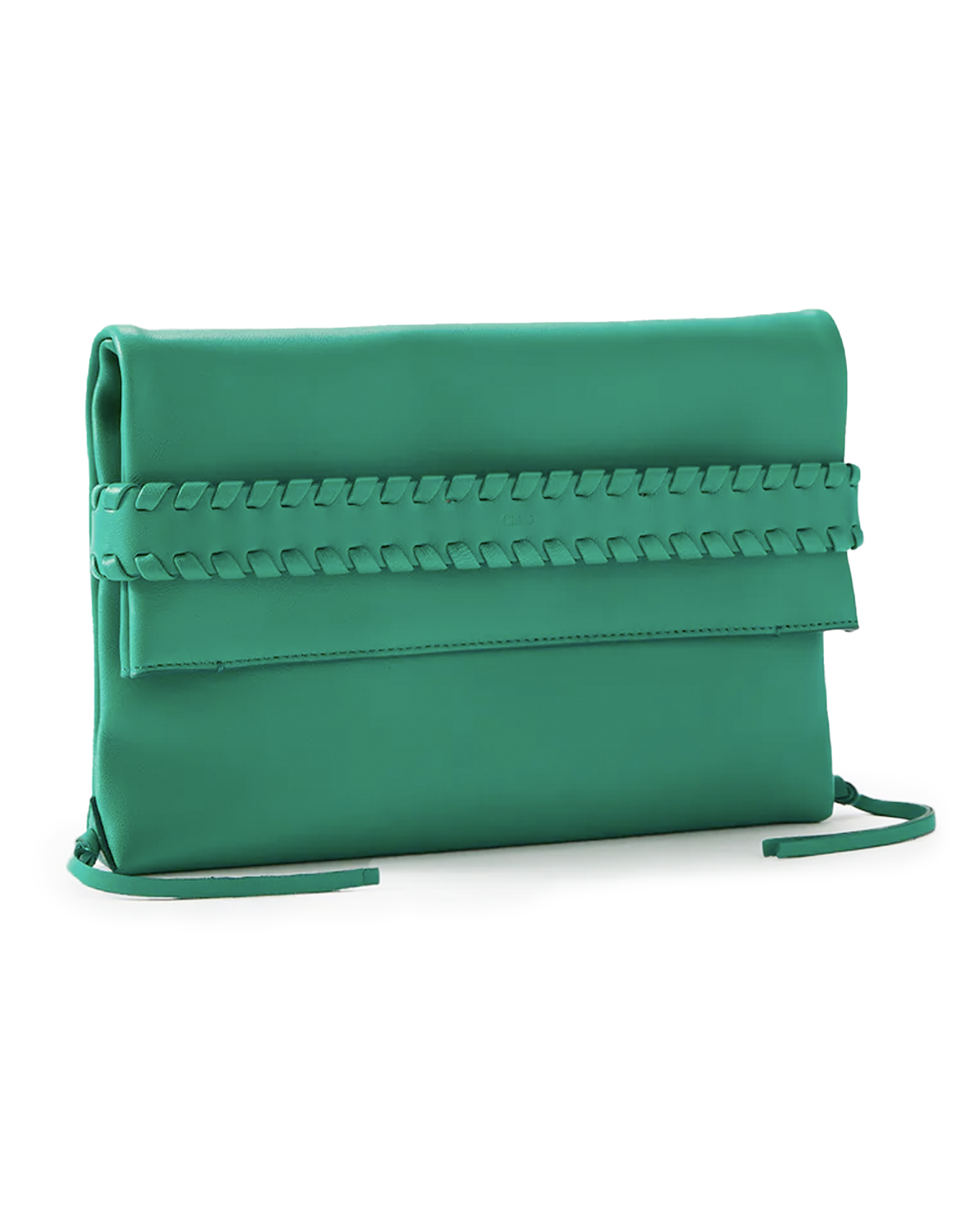 Mony Fold Over Clutch in Pop Green