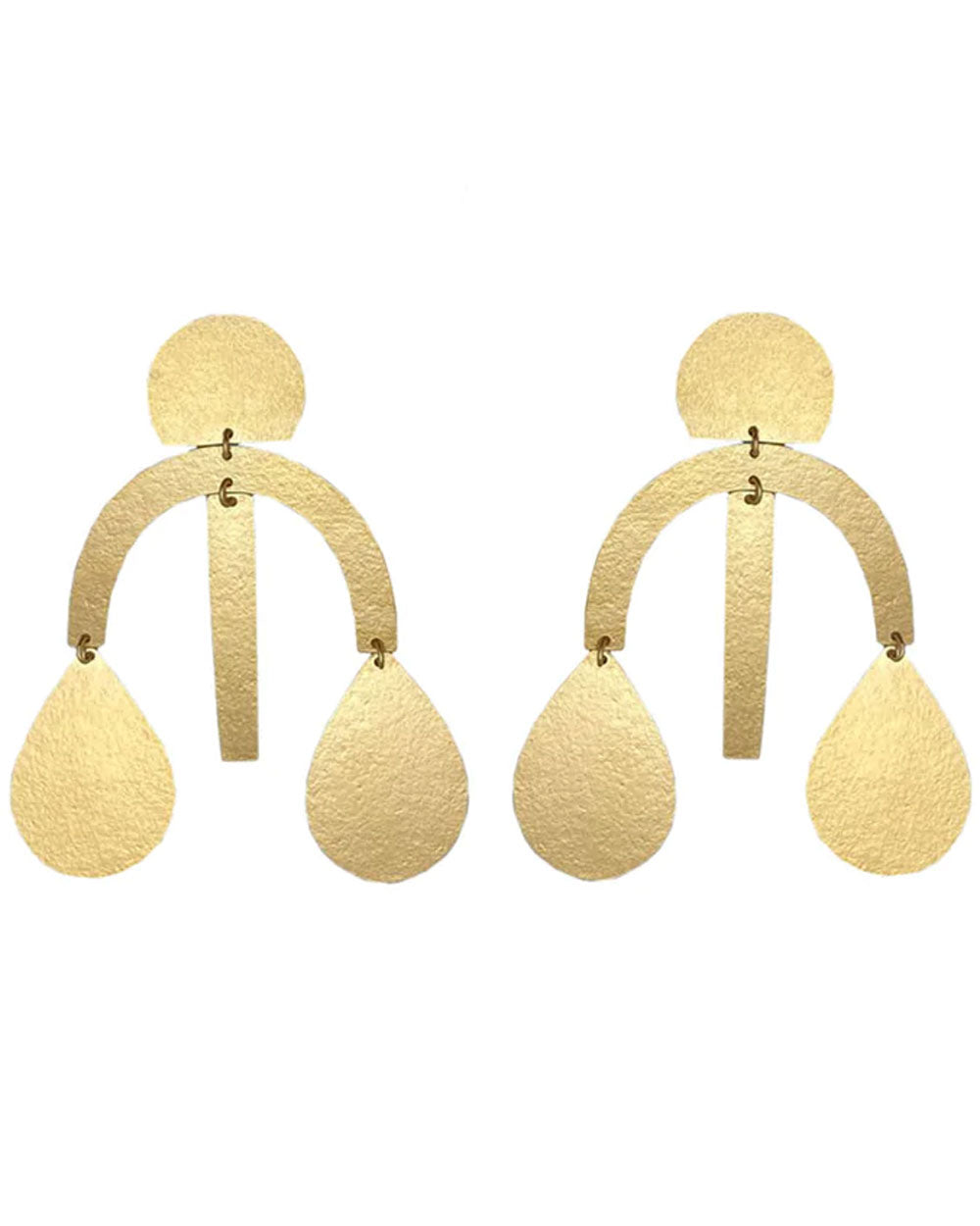 18k Gold Plated Brass ARC Drop Earrings